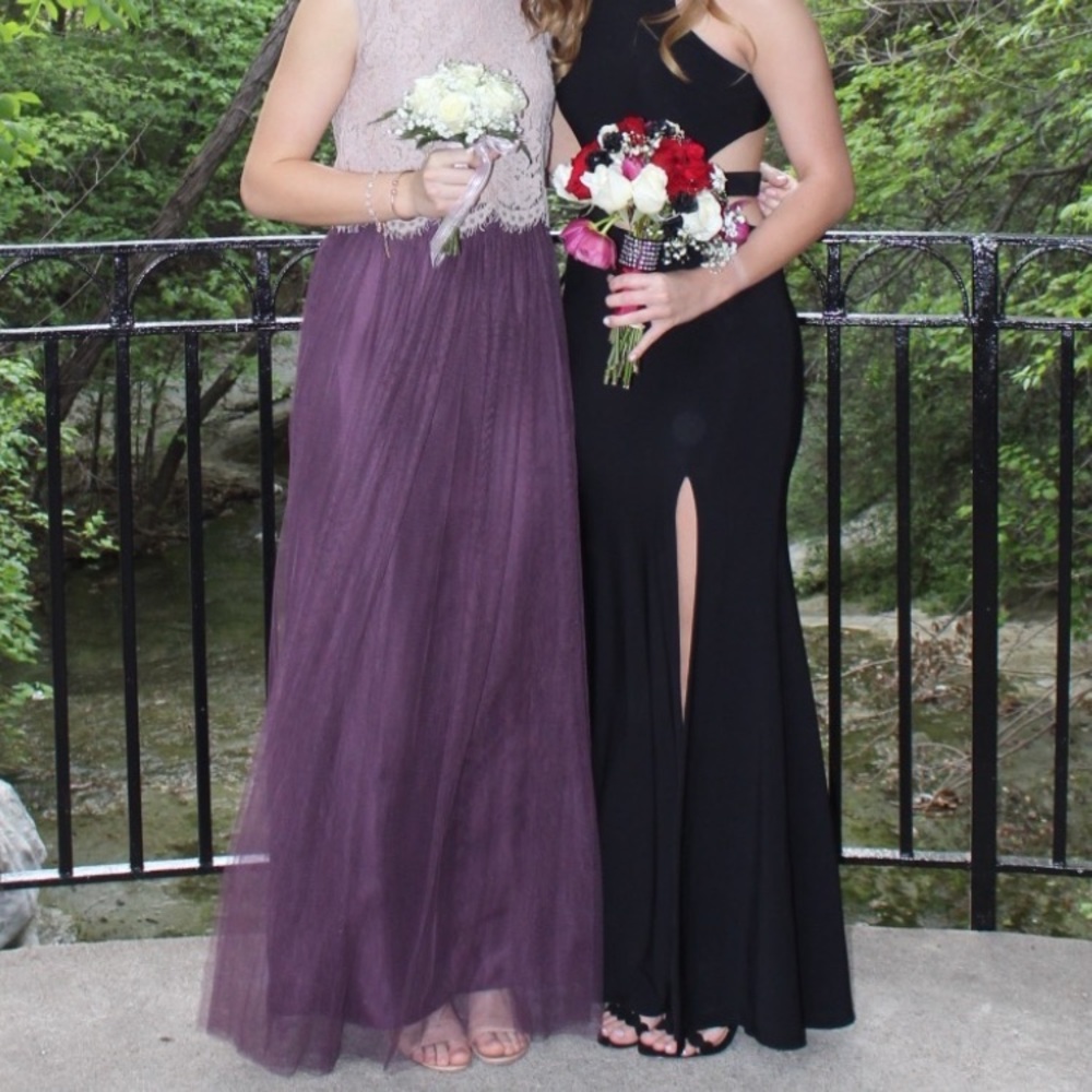 BHLDN Anthropologie Jenny Yoo purple maxi skirt